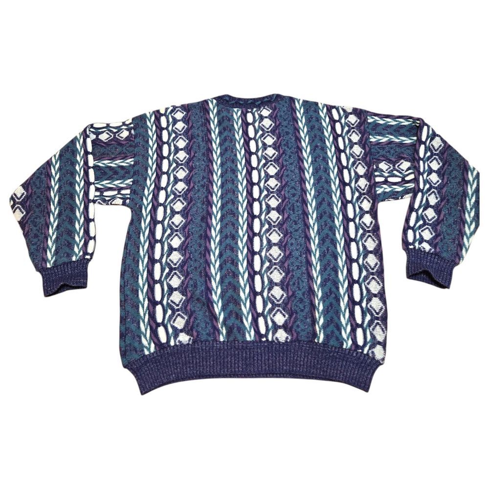 American Priority Chunky Knit Sweater Size‎ Large USA Pullover 90's Cosby Y2K